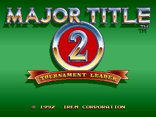 Major Title 2 - Tournament Leader