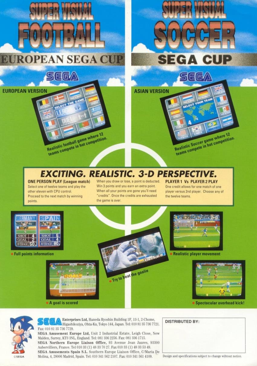 Super Visual Football: European Sega Cup Super Visual Football: European Sega Cup