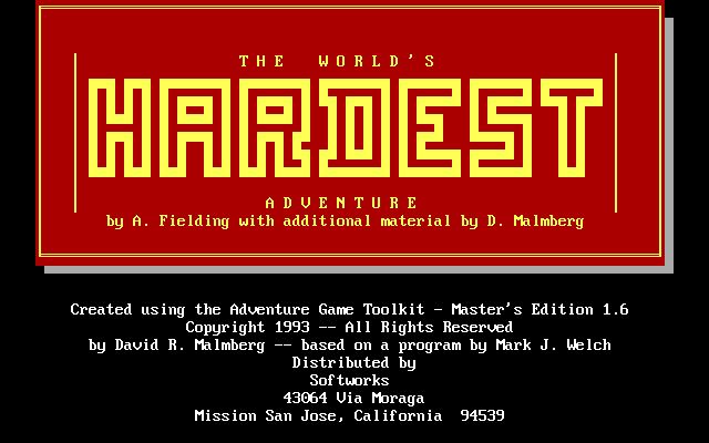 The World's Hardest Adventure The World's Hardest Adventure
