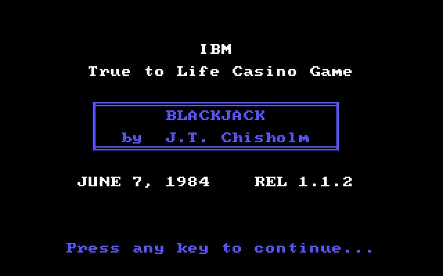 Blackjack (IBM)(1984)
