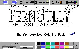Fern Gully: The Last Rainforest Computerized Coloring Book