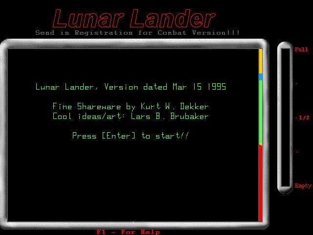 Lunar Lander Lunar Lander