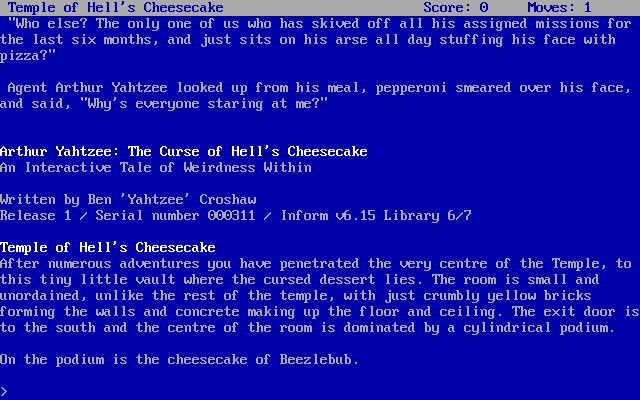 Arthur Yahtzee: The Curse of Hell's Cheesecake