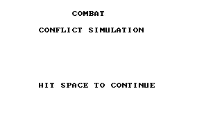 Combat: Conflict Simulation Combat: Conflict Simulation