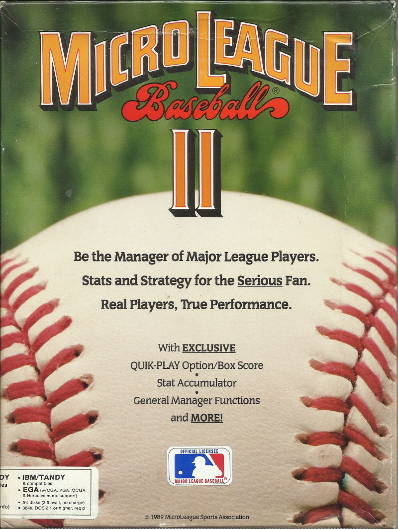MicroLeague Baseball II MicroLeague Baseball II