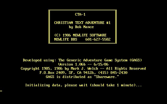 Christian Text Adventure #1 Christian Text Adventure #1