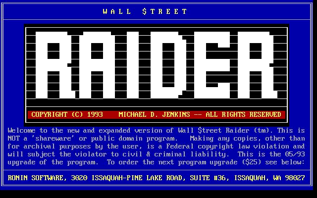 Wall $treet Raider Wall $treet Raider