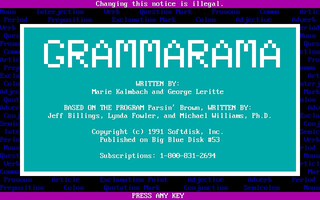 Grammarama Grammarama