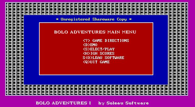 Bolo Adventures I Bolo Adventures I
