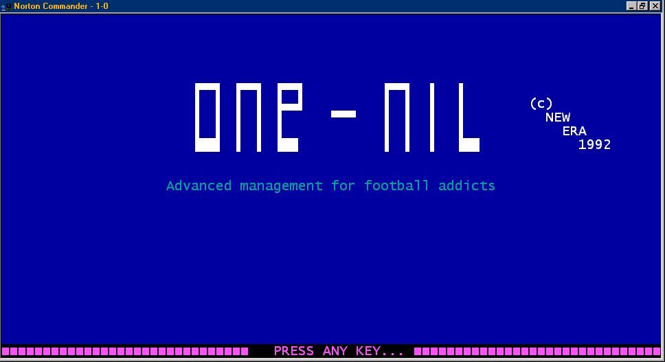 One-Nil Soccer Manager One-Nil Soccer Manager