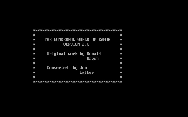 Eamon Adventure Disk 1: The Main Hall Eamon Adventure Disk 1: The Main Hall