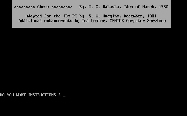 Chess (1981)