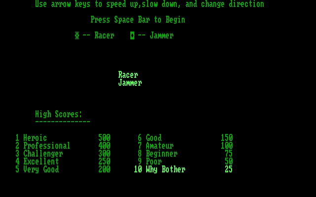 Racer Jammer Racer Jammer