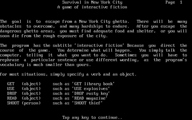Survival in New York City Survival in New York City