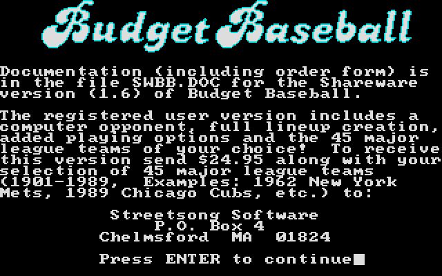 Budget Baseball