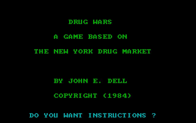 Drug Wars: A Game Based on the New York Drug Market