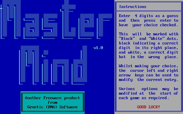 MasterMind (1987) MasterMind (1987)