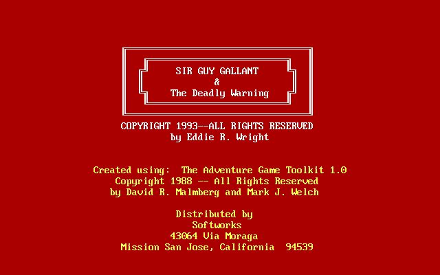 Sir Guy Gallant & The Deadly Warning Sir Guy Gallant & The Deadly Warning