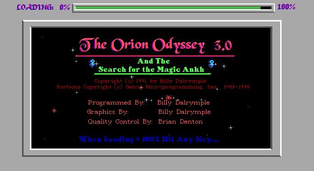 Orion Odyssey: The Search for the Magic Ankh