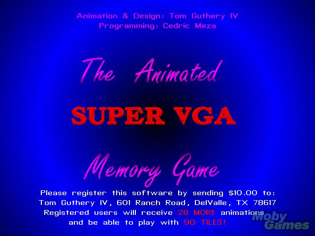The Animated SVGA Memory Game