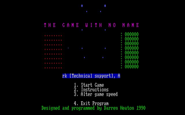 The Game With No Name