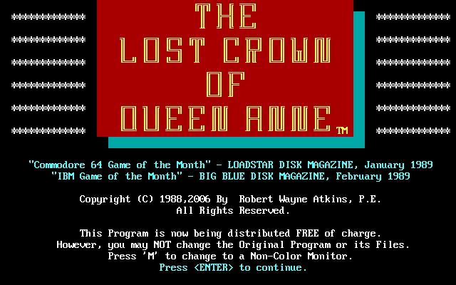 The Lost Crown of Queen Anne
