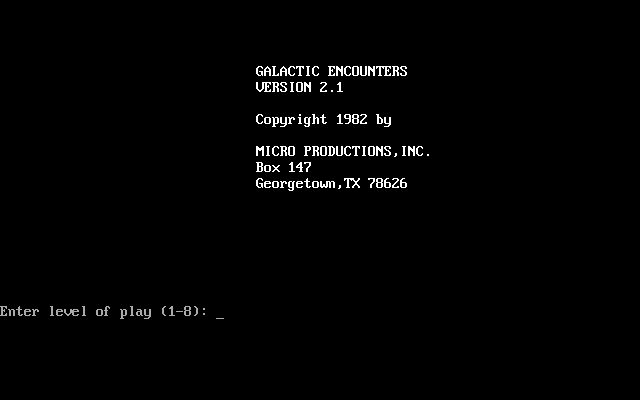 Galactic Encounters Galactic Encounters