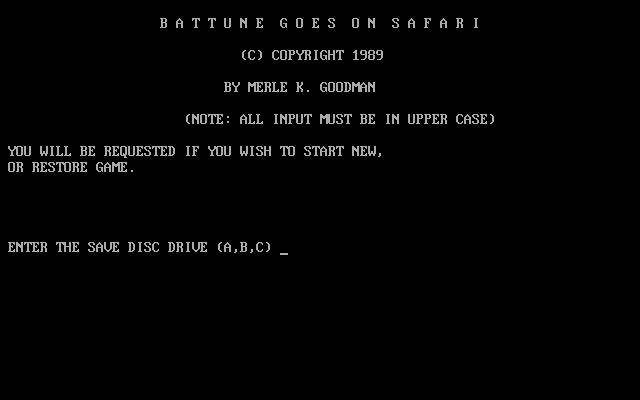 Battune Goes on Safari Battune Goes on Safari