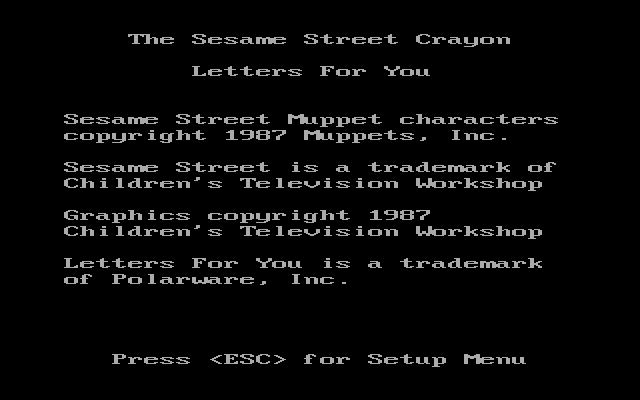 Sesame Street Crayon: Letters For You Sesame Street Crayon: Letters For You