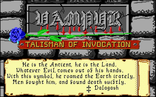 Vampyr: Talisman of Invocation Vampyr: Talisman of Invocation