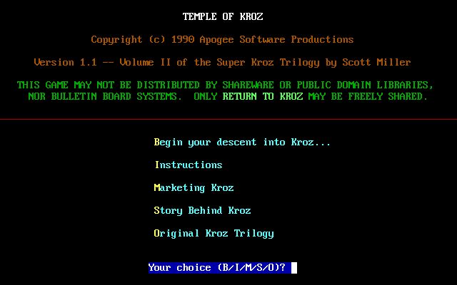 Temple of Kroz Temple of Kroz