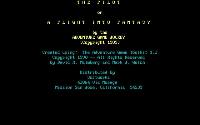 The Pilot, or: A Flight into Fantasy