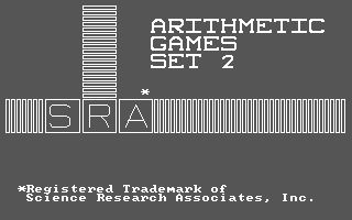 Arithmetic Games Set 2 Arithmetic Games Set 2