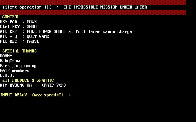 Silent Operation III: The Impossible Mission Under Water Silent Operation III: The Impossible Mission Under Water