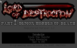 Lord of Destruction: Part 1 - Demon Hordes of Death Lord of Destruction: Part 1 - Demon Hordes of Death