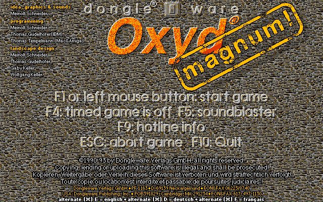 Oxyd Magnum! Oxyd Magnum!