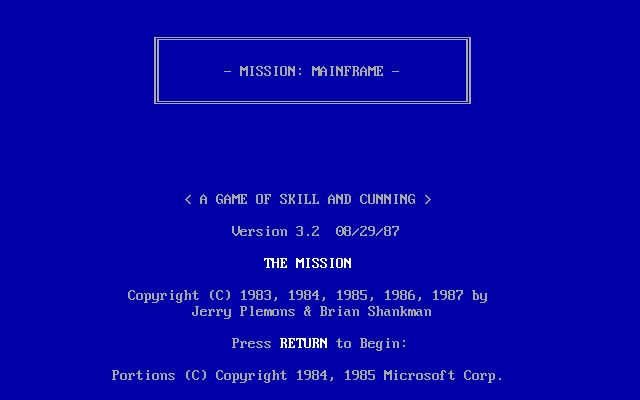 Mission: Mainframe Mission: Mainframe