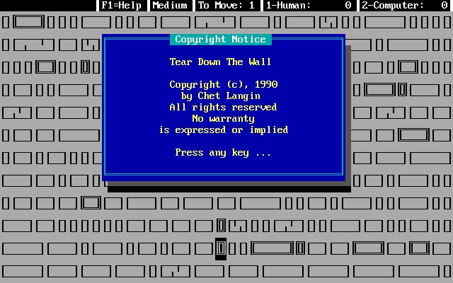 Tear Down the Wall Tear Down the Wall