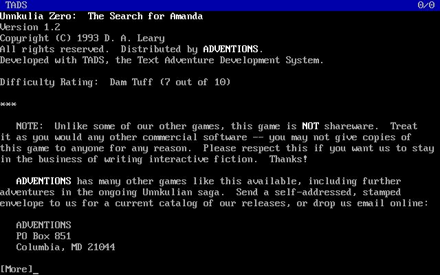 Unnkulia Zero: The Search for Amanda Unnkulia Zero: The Search for Amanda