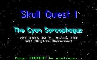 Skull Quest I: The Cyan Sarcophagus Skull Quest I: The Cyan Sarcophagus
