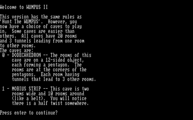 Wumpus II Wumpus II