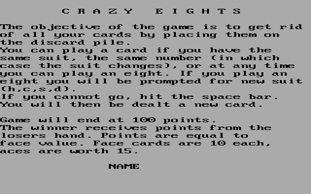 Crazy Eights (1984)