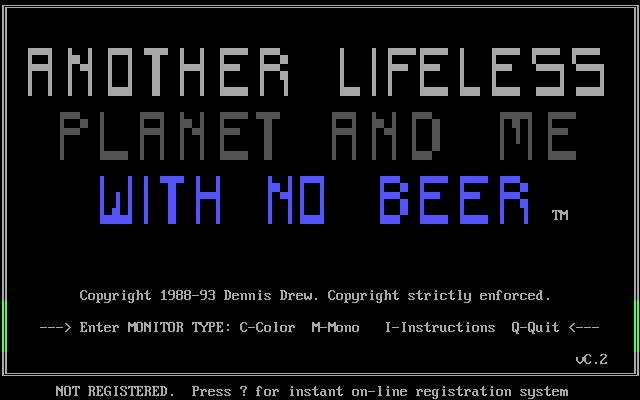 Another Lifeless Planet and Me With No Beer