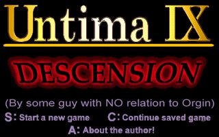 Untima IX: Descension Untima IX: Descension