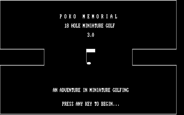 Poko Memorial: 18 Hole Miniature Golf