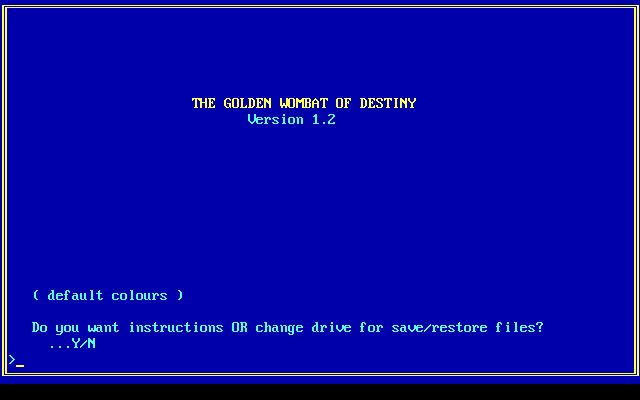 The Golden Wombat of Destiny The Golden Wombat of Destiny