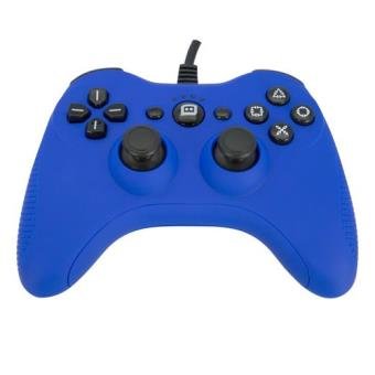 Manette-filaire-Konix-pour-PS3-PC-Bleue.