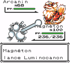 Attaques en couleur selon le type