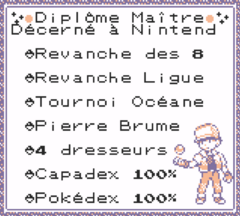 Diplôme mis à jour au fur et à mesure des succès