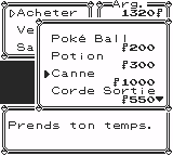 Canne disponible dès le début du jeu